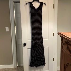 DKNY polka dot dress 100% silk maxi